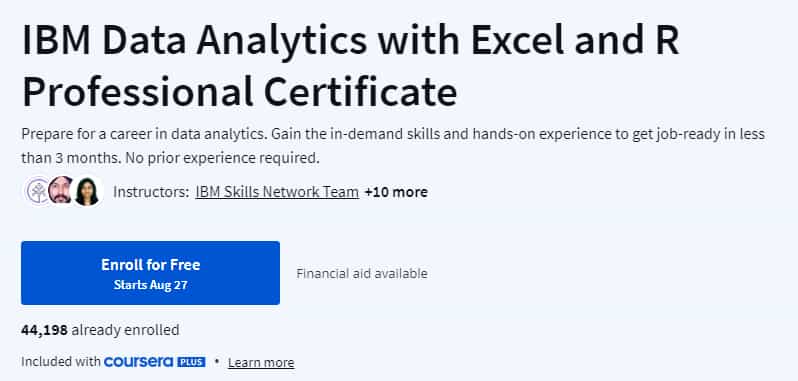 Pictures · Coursera — IBM Data Analytics with Excel and R Professional Certificate 2024-8