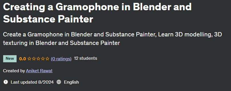 Pictures · Udemy — Creating a Gramophone in Blender and Substance Painter 2024-7