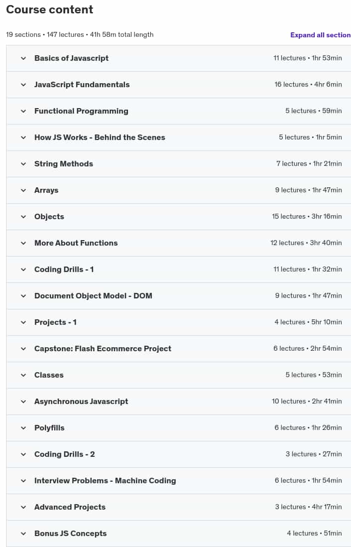 Course topics · Udemy — Complete JavaScript Programming Course: Beginner to Advanced 2024-11