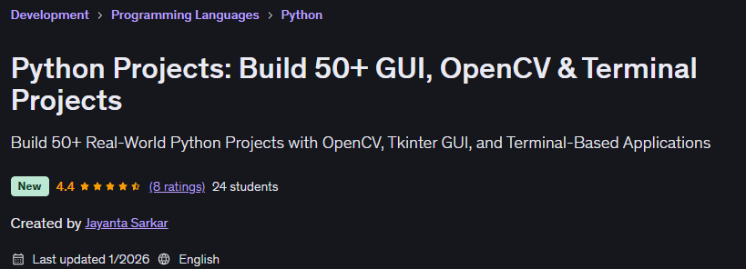 चित्र · Python प्रोजेक्ट : निर्माण 50+ GUI, OpenCV और टर्मिनल परियोजनाएं 2025-12