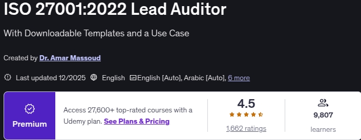 Pictures · ISO 27001:2022 Lead Auditor 2025-12