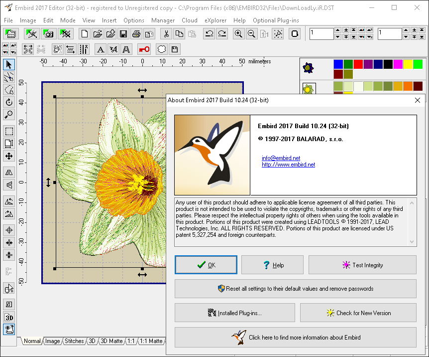 Pictures · Embird Studio 2017 Build 10.24