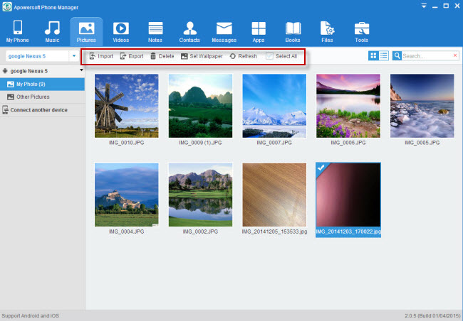 Pictures · ApowerManager (Phone Manager) 3.2.9.1