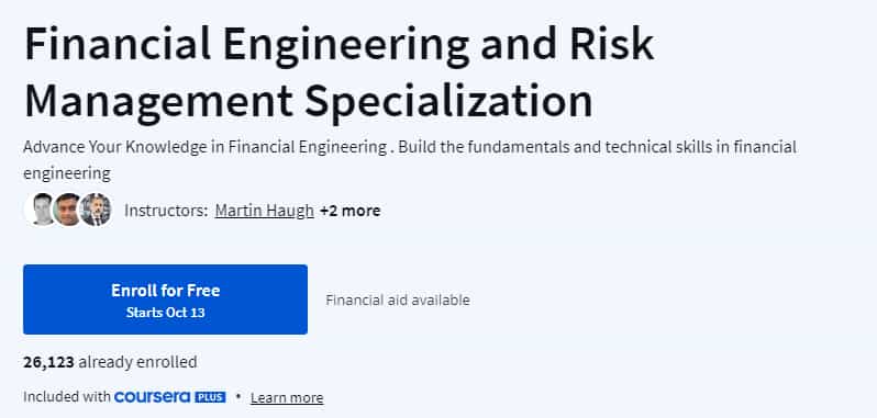 Pictures · Coursera — Financial Engineering and Risk Management Specialization 2024-10