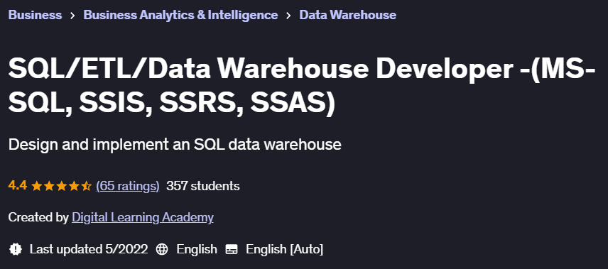 Pictures · Udemy — SQL/ETL/Data Warehouse Developer -(MS-SQL, SSIS, SSRS, SSAS) 2022-5