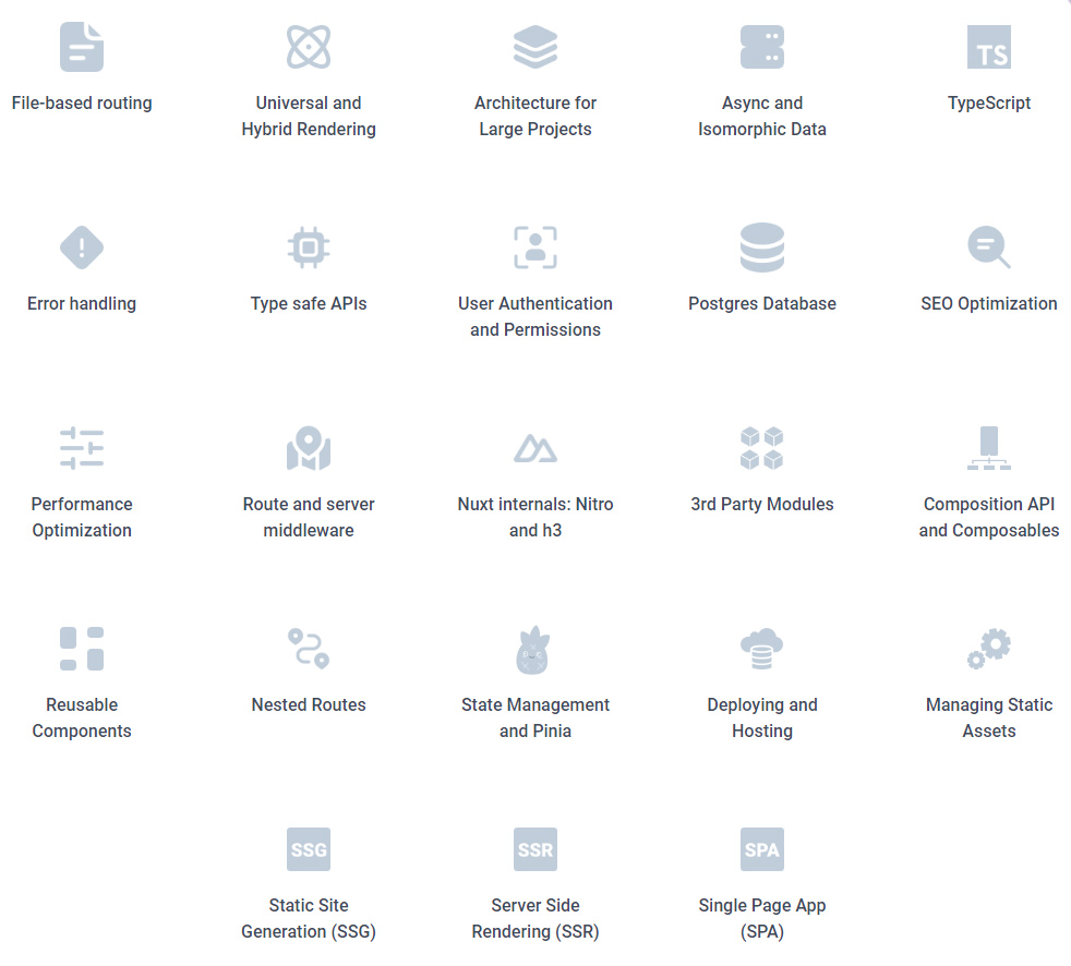 Course topics · Mastering Nuxt — Mastering Nuxt 3 2023-3