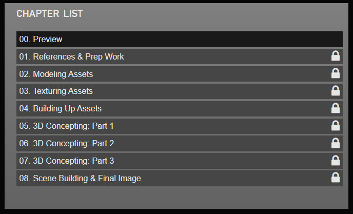 Course topics · thegnomonworkshop — CREATING A CUSTOM 3D KIT FOR CONCEPT ART 2024-2