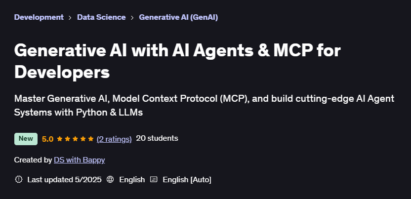 Pictures · Generative AI with AI Agents & MCP for Developers 2025-5