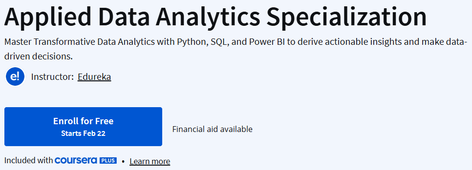 Pictures · Coursera — Applied Data Analytics Specialization 2025-2