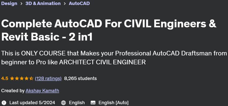 Pictures · Complete AutoCAD For CIVIL Engineers & Revit Basic – 2 in1 2023-6