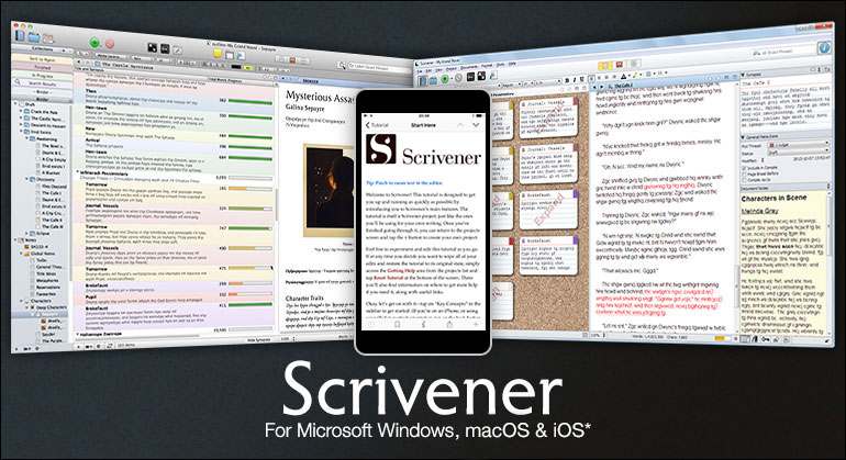 Pictures · Scrivener 3.1.6.0 Win / 3.3.1 macOS