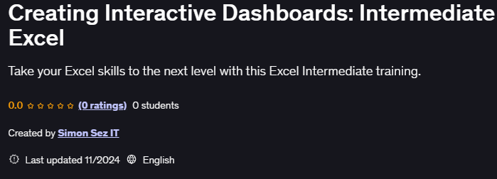 이미지 · 인터랙티브 다쉬보드를 만드는 방법: Intermediate Excel 2025-3