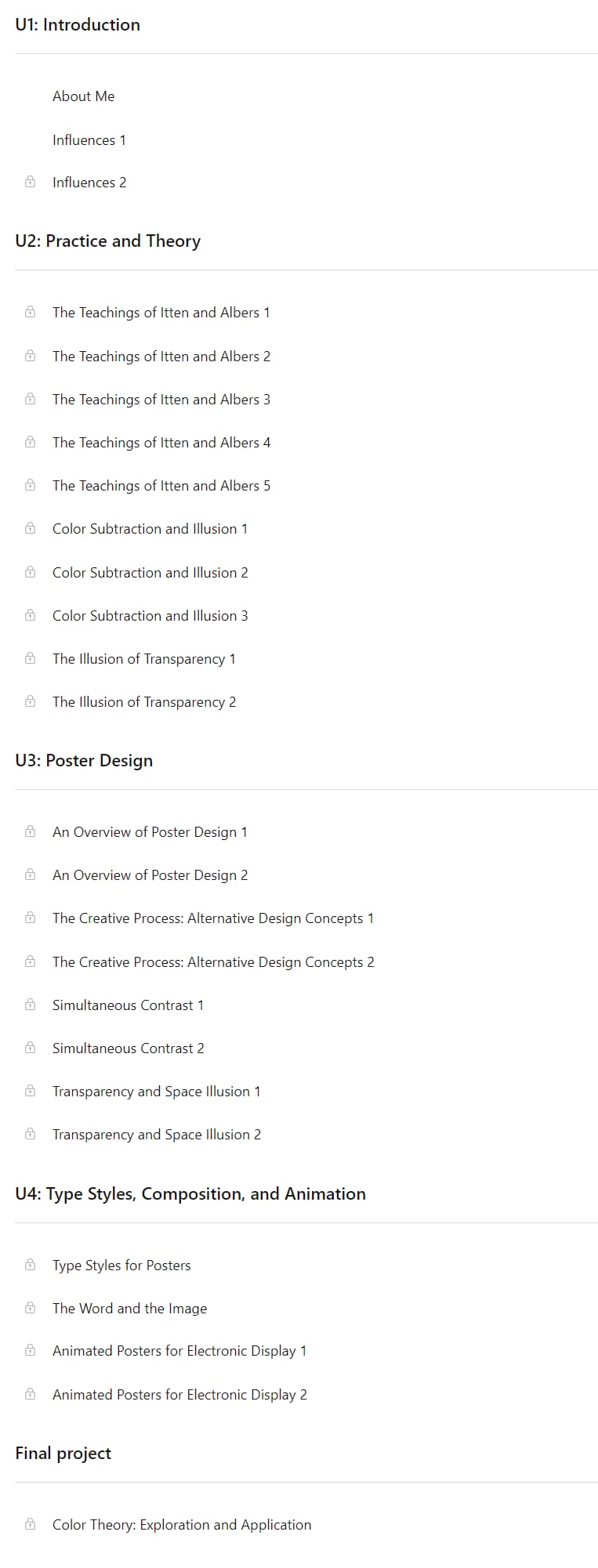 Course topics · Domestika — Color Theory: Exploration & Application 2023-7