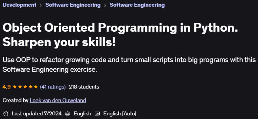 Pictures · Object Oriented Programming in Python. Sharpen your skills! 2024-7