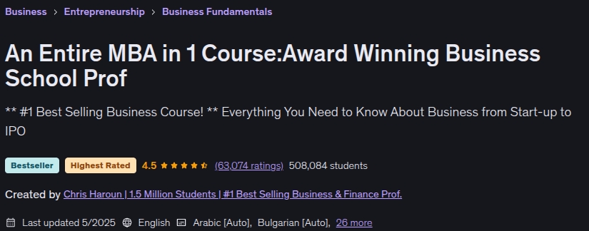 Bilder · Eine ganze MBA in 1 Kurs:Award Winning Business School Prof 2025-5