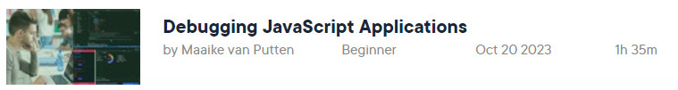 Pictures · Pluralsight — Debugging JavaScript Applications 2023-10