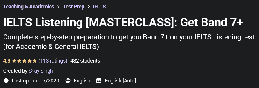 Pictures · Udemy — IELTS Listening MASTERCLASS: Get Band 7+ 2020-7