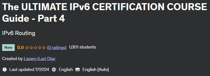 Pictures · Udemy — The ULTIMATE IPv6 CERTIFICATION COURSE Guide – Part 4 2024-7