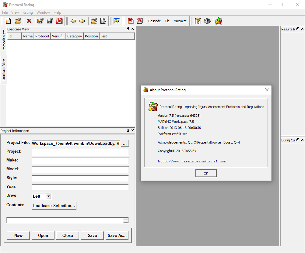 Pictures · TASS MADYMO 7.5 Build 64308 x64
