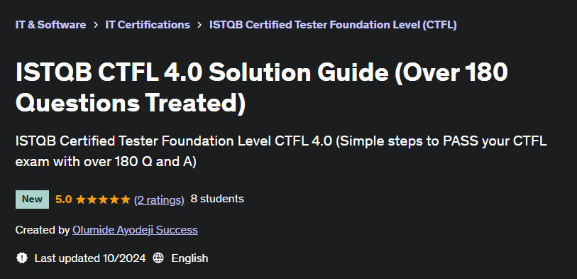Pictures · Udemy — ISTQB CTFL 4.0 Solution Guide (Over 180 Questions Treated) 2024-10