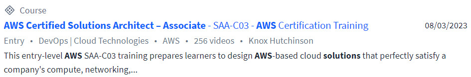 Pictures · CBTNuggets — AWS Certified Solutions Architect – Associate (SAA-C03) Online Training 2023-8