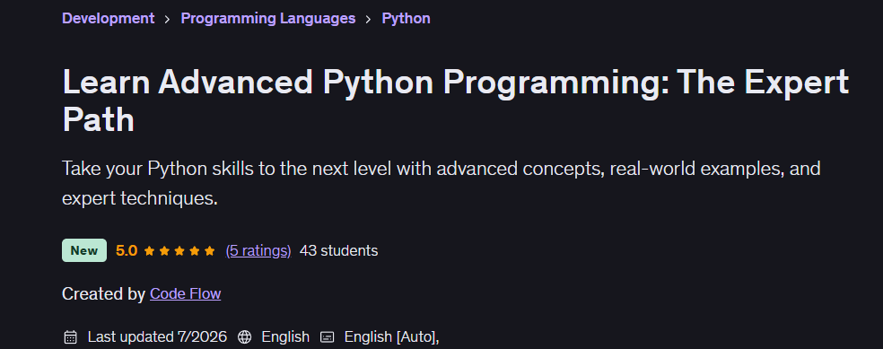 الصور · تعلم متقدم Python البرمجة: الطريق الخبير 2026-7