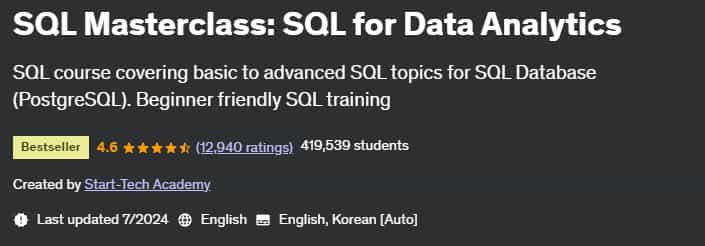 Pictures · Udemy — SQL Masterclass: SQL for Data Analytics 2024-1