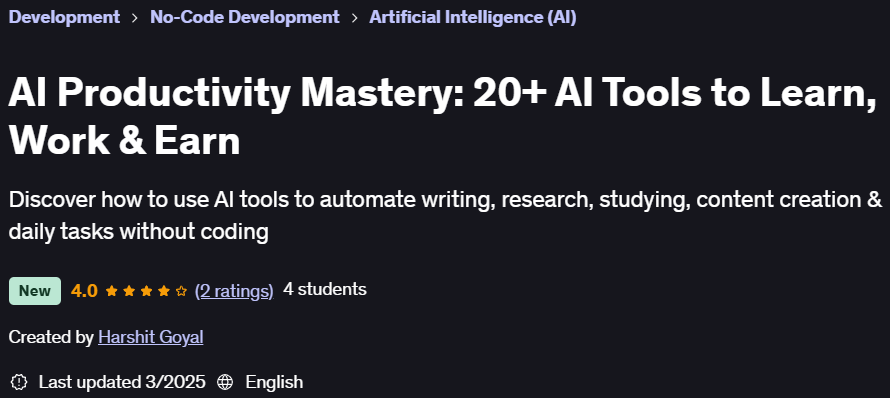 Pictures · Udemy — AI Productivity Mastery: 20+ AI Tools to Learn, Work & Earn 2025-3