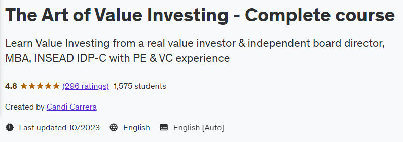 Pictures · Udemy — The Art of Value Investing – Complete course 2022-10