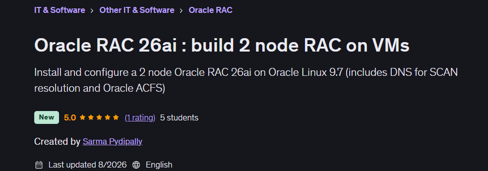 Изображения · Oracle RAC 26ai: строительство 2 Node RAC на VM 2026-8
