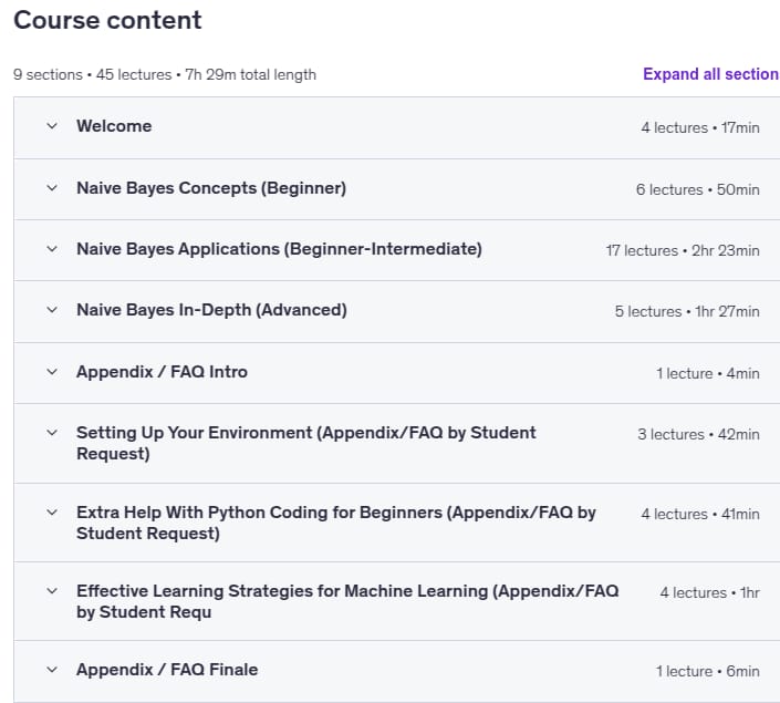 Sujets du cours · Science des données et machine learning: Naive Bayes Python 2025-11