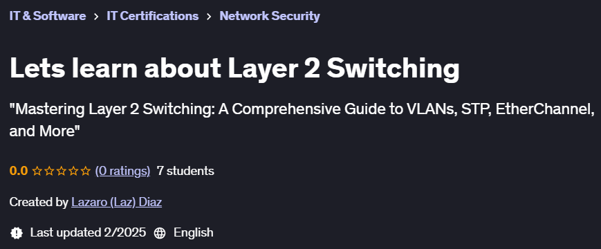 Pictures · Udemy — Lets learn about Layer 2 Switching 2025-2