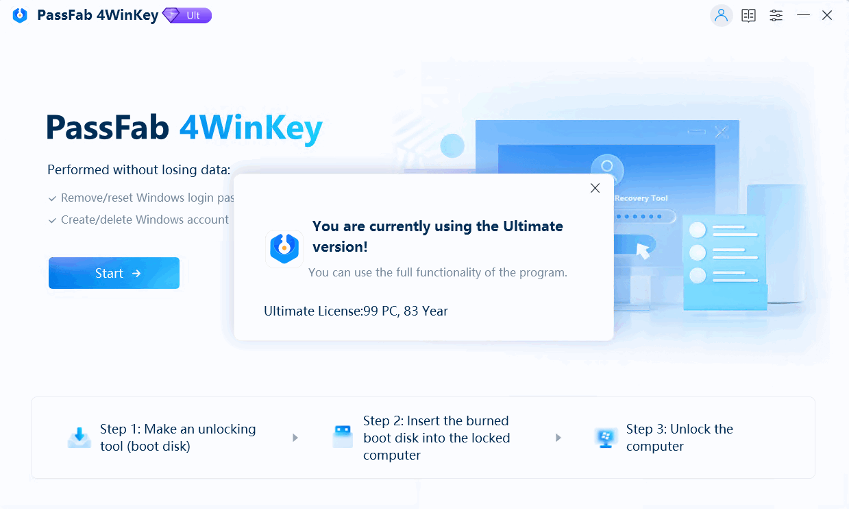 चित्र · PassFab 4WinKey Ultimate के बारे में जानकारी 8.5.0.5 बहुभाषी