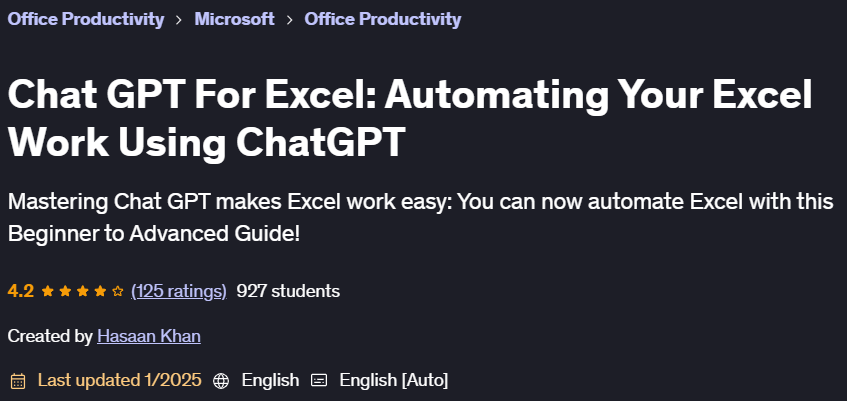 Pictures · Udemy — Chat GPT For Excel: Automating Your Excel Work Using ChatGPT 2023-6