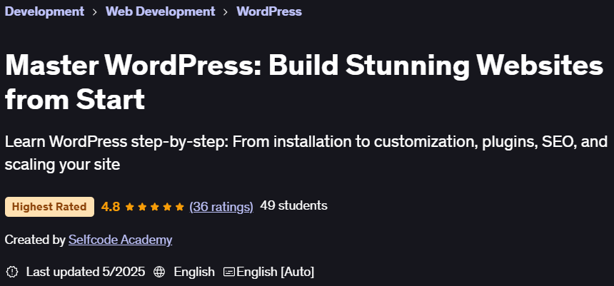 Pictures · Udemy — Master WordPress: Build Stunning Websites from Start 2025-5