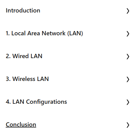 Course topics · Networking Foundations: Local Area Networks (LANs) 2024-10