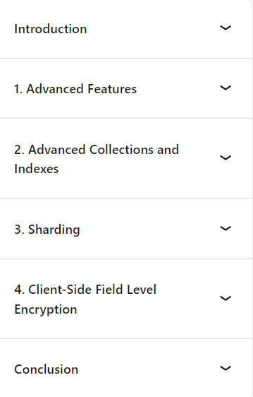 Course topics · Advanced MongoDB: Efficient and Secure Data Management 2022-8