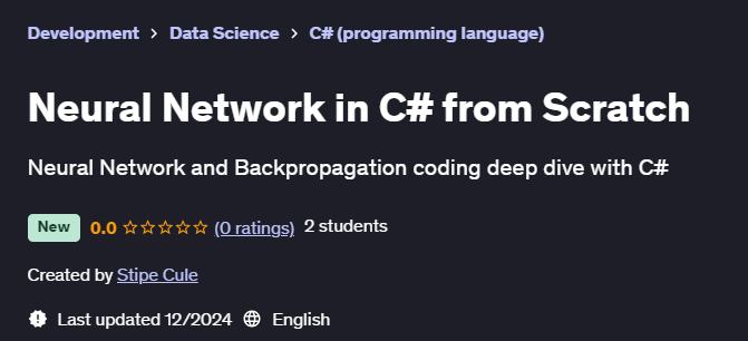 Pictures · Udemy — Neural Network in C# from Scratch 2024-12