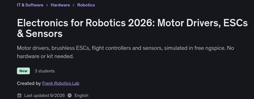 Pictures · Electronics for Robotics 2026: Motor Drivers, ESCs & Sensors 2026-9