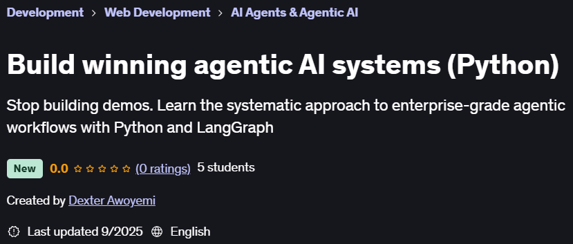 Pictures · Udemy — Build winning agentic AI systems (Python) 2025-7