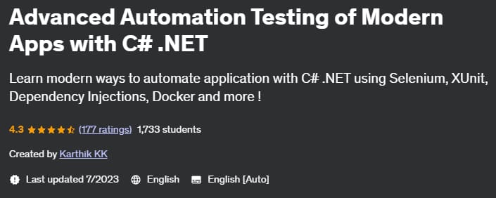 Pictures · Advanced Automation Testing of Modern Apps with C# .NET 2022-12