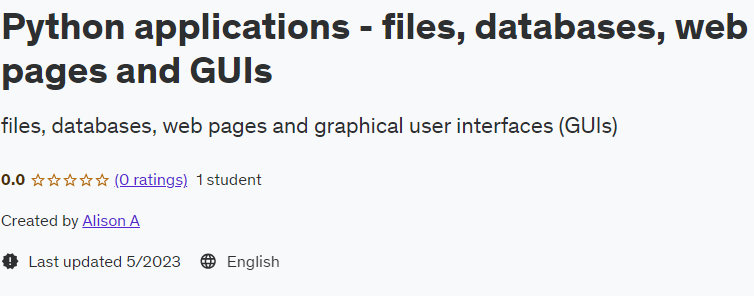 Pictures · Udemy — Python applications – files, databases, web pages and GUIs 2023-5