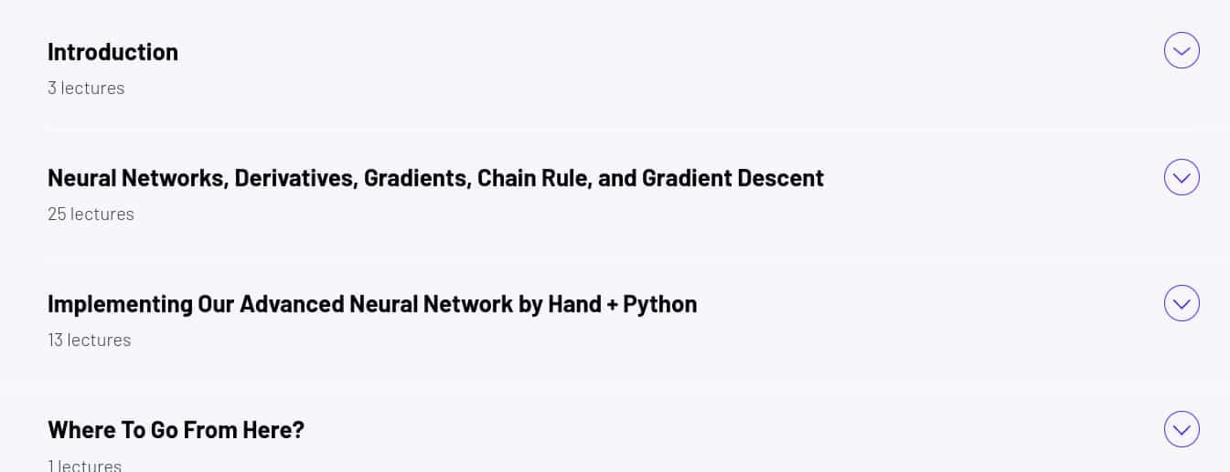 Course topics · ZeroToMastery — Build a Simple Neural Network & Learn Backpropagation 2025-4
