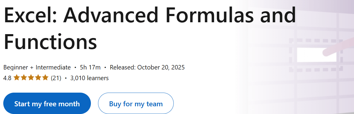 Bilder · Excel: Fortgeschrittene Formeln und Funktionen 2025-10