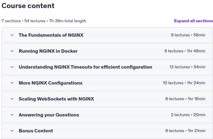 Sujets du cours · Introduction à NGINX 2024-12