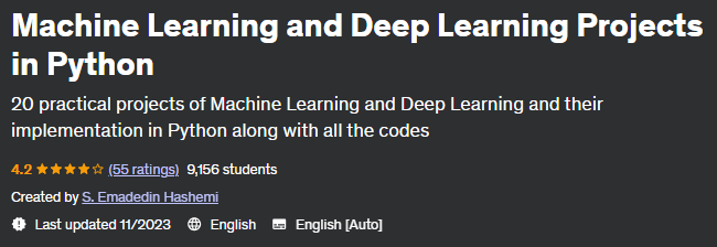 Pictures · Udemy — Machine Learning and Deep Learning Projects in Python 2023-8