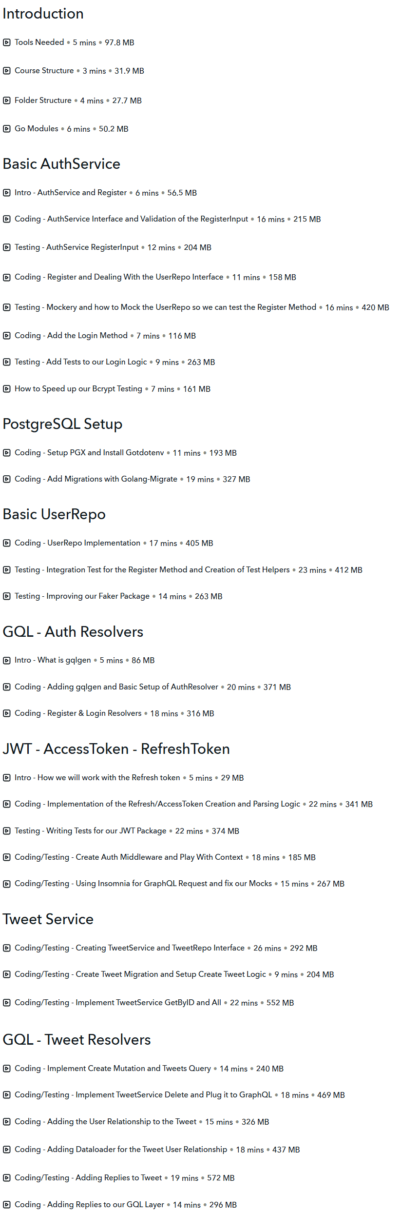 Sujets du cours · EQuimper – Créer un clone de Twitter GraphQL API Utiliser le Golang 2024-2