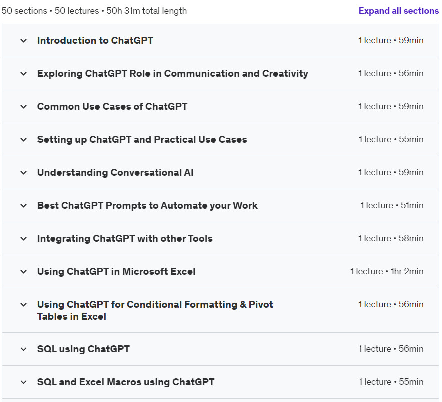 Course topics · ChatGPT: Revolutionize Communication with Conversational AI 2024-6