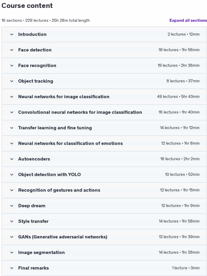 Course topics · Computer Vision Masterclass 2023-12