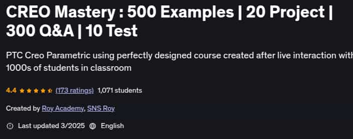 Pictures · Udemy — CREO Mastery : 500 Examples | 20 Project | 300 Q&A | 10 Test 2025-3